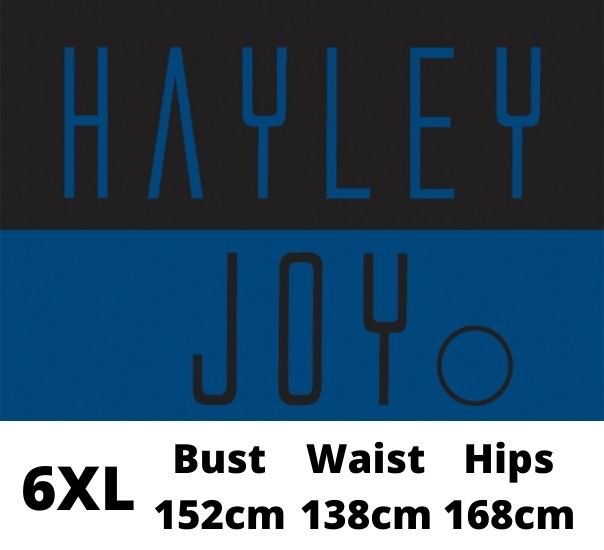 Hayley Joy Blue Circle 6XL size label