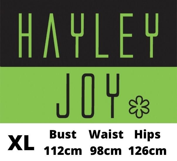 Hayley Joy Lime Flower XL size label